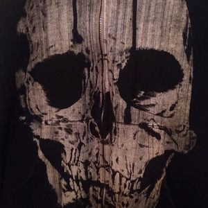 Skull Zip Up Hoodie